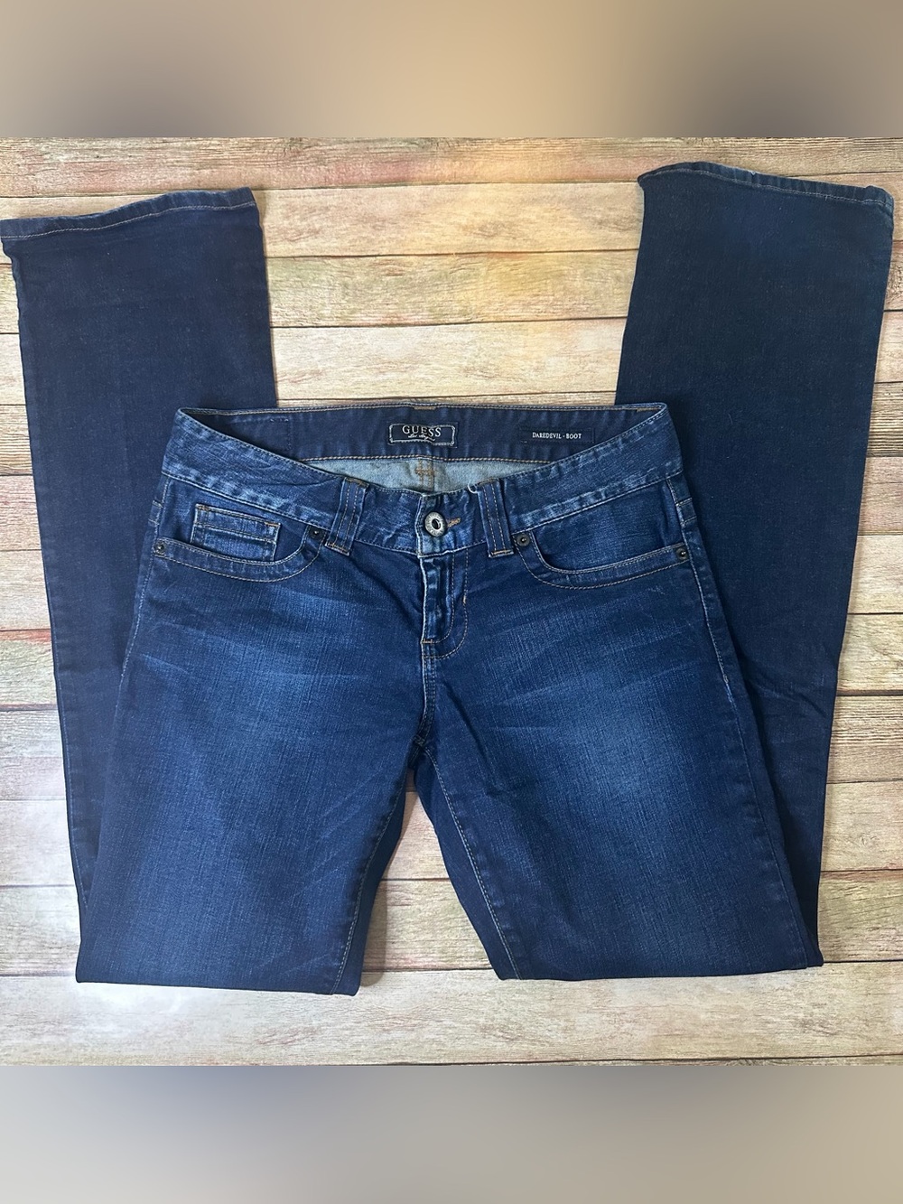 GUESS Women's Dark Indigo Bootcut Jeans
